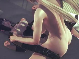 [3D NSFW Anime] Tsunade Tutors Hinata in Dick Play (High Def, 60fps)