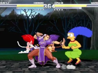 Chun Li vs Marge Hardcore Battle (Mugen)