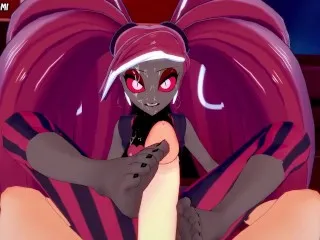 Velvette's Intense Footjob POV - Hazbin Hotel Hentai