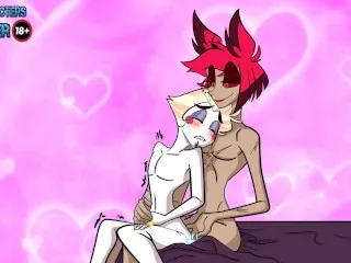 Lucifer x Alastor Intense Strokes - NUDE