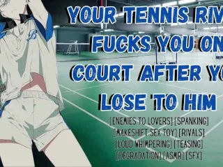 Losing to Rival, He Fucks on Court - Intense Male Moans