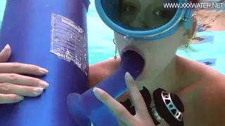 Underwater Hungarian Dildo Fuck Fest