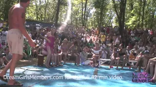 Wet T-Shirt Contest at Nudist Resort - Raunchy Fun