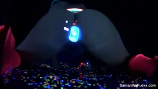 Samantha Saint's Wild Blacklight Orgasm