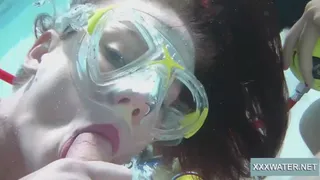 Hot Girls Suck Big Cock Poolside