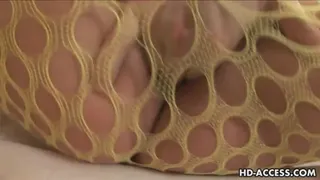 Teen Fishnet Tight Cock Grinding