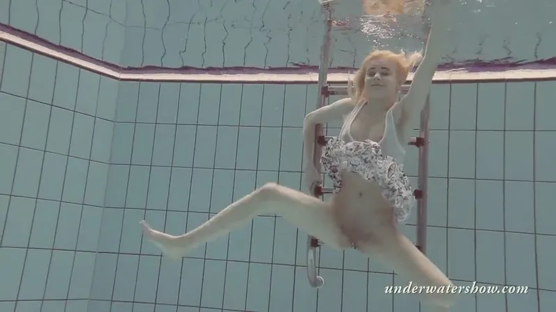 Okuneva's Shaved Pussy Underwater - Blonde Swim Scene