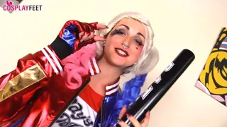 Harley Quinn: Sensual Foot Fetish in Pantyhose Cosplay