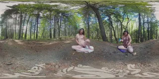 Turquoise VR Outdoor Masturbation w/ Sexual Yanks