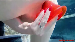 Red XXX Toys Poolside Orgasm