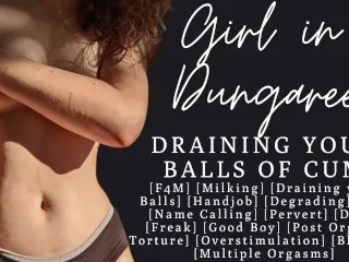 ASMR F/Dom Goth Drains Balls Repeatedly - Degrading