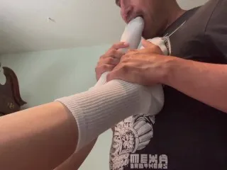 Stepfather Chases, Forcefully Bites Fetish Footplay