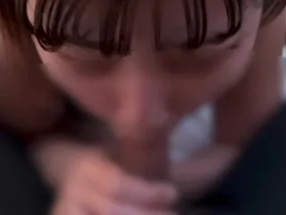 Cum-filled Milk Taste - Post Gokkun, Stripped Girl ♡ Cum in Mouth