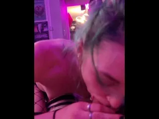 Dominating Goth Slut by Ponytail, Forced Choking