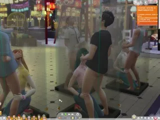 10 Sims Flirt, Transparent Shower Foreplay - Part 1